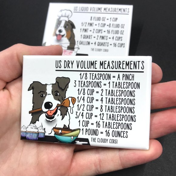 Border Collie Dog Kitchen Measuring Chart Magnets - Picture 7 of 8